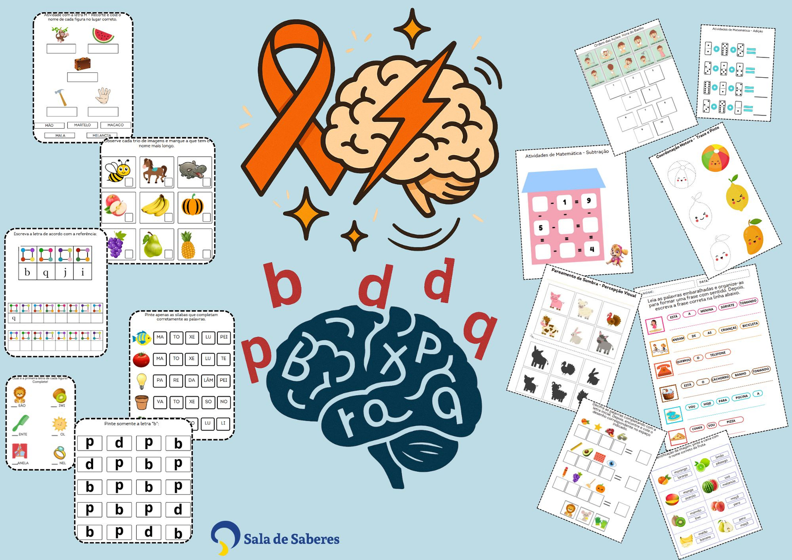 Preview de Combo de Inclusão: Atividades para TDAH e Dislexia