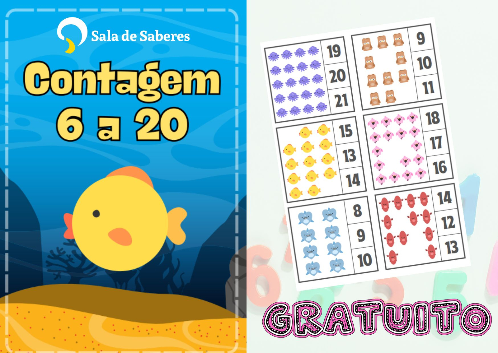 Preview de Atividades de Contagem de 6 a 20 para Educação Infantil