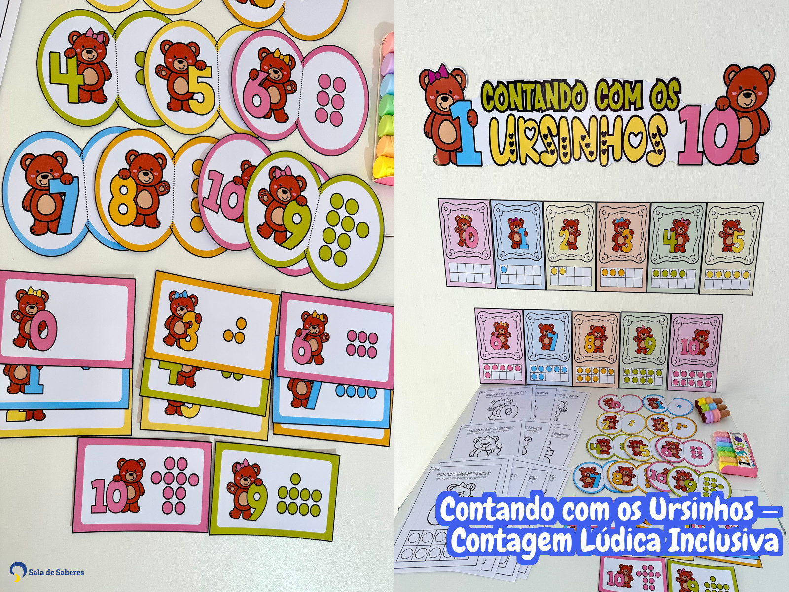 Preview de Contando com os Ursinhos — Contagem Lúdica Inclusiva