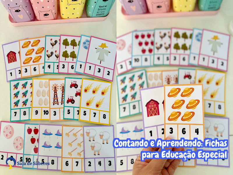 Imagem de Contando e Aprendendo: Fichas para Educação Especial
