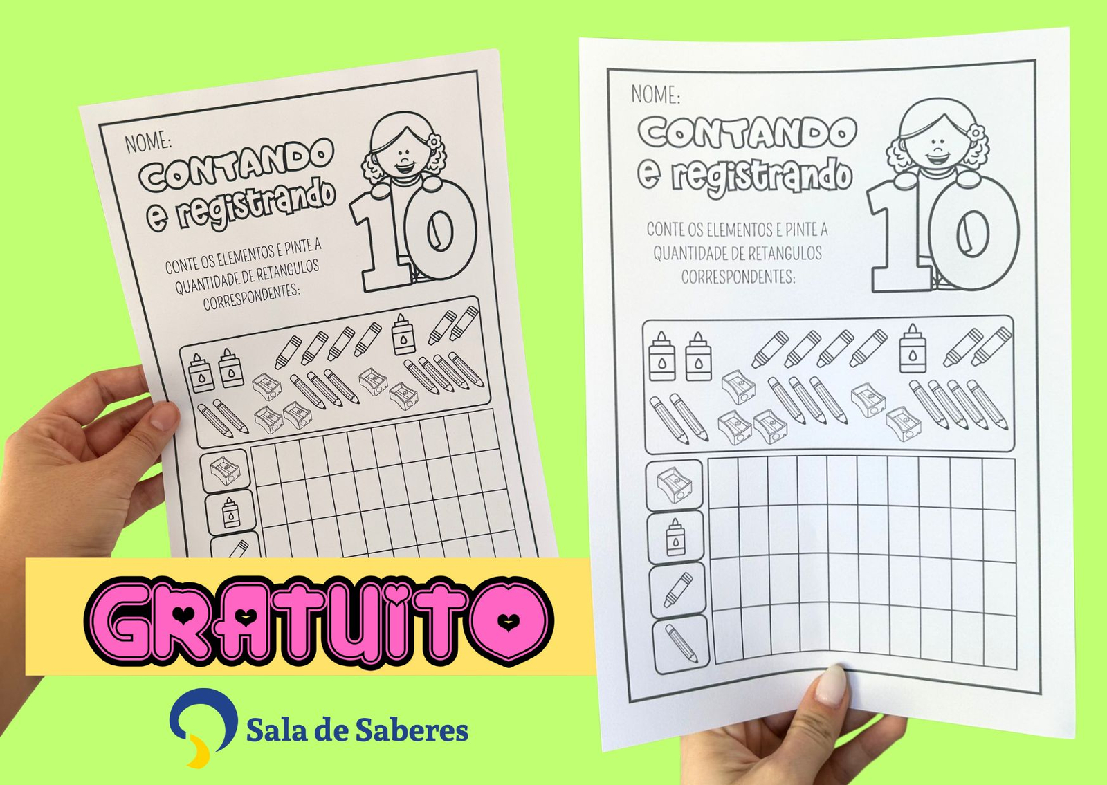 Imagem de Exercícios lúdicos de contagem e de noção de quantidade