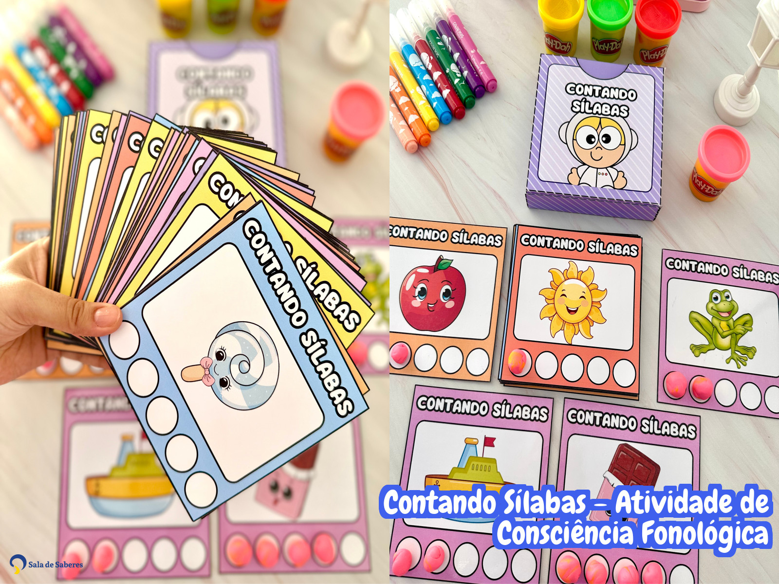 Preview de Contando Sílabas - Atividade de Consciência Fonológica