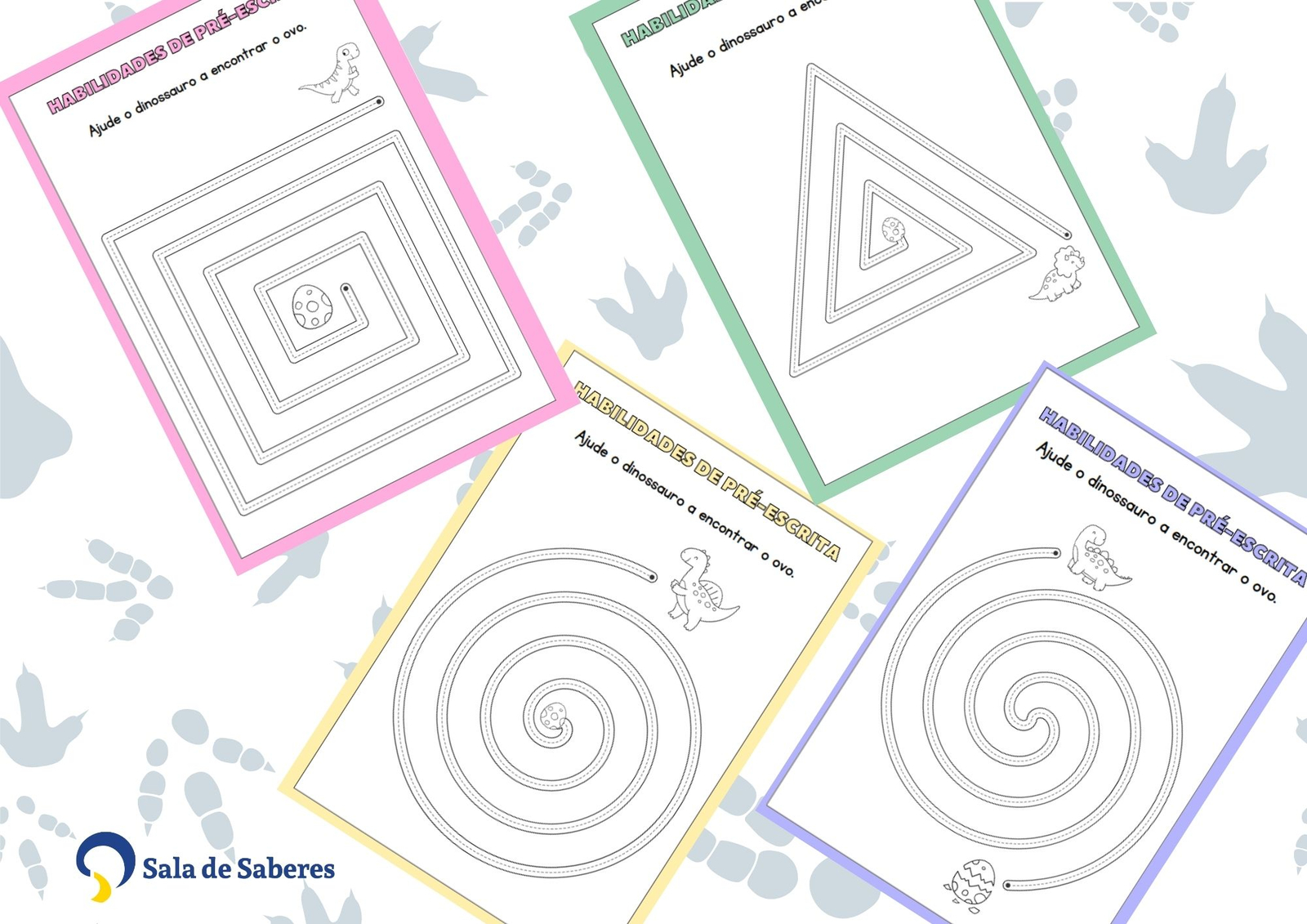 Preview de Coordenação Motora Fina com Dinossauros – Educação Especial