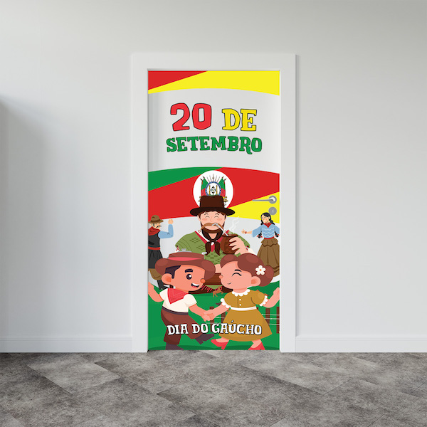 Imagem de Decoração Porta Sala de Aula: 20 de Setembro - Dia do Gaúcho