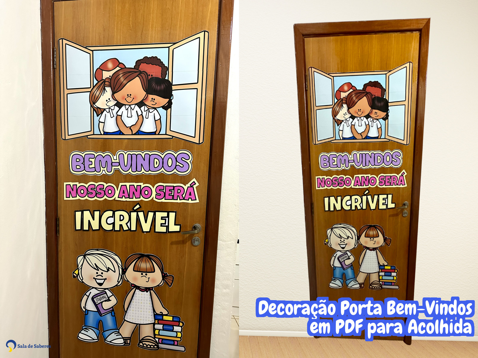Preview de Decoração Porta Bem-Vindos em PDF para Acolhida