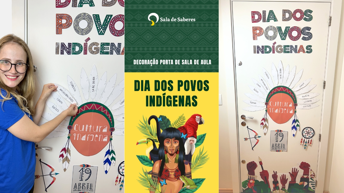 Imagem de Decoração Porta de Sala de Aula: Dia dos Povos Indígenas