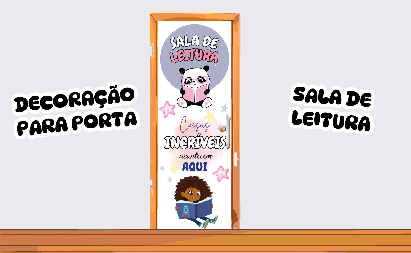 Imagem de Decoração de Porta de Sala de Leitura