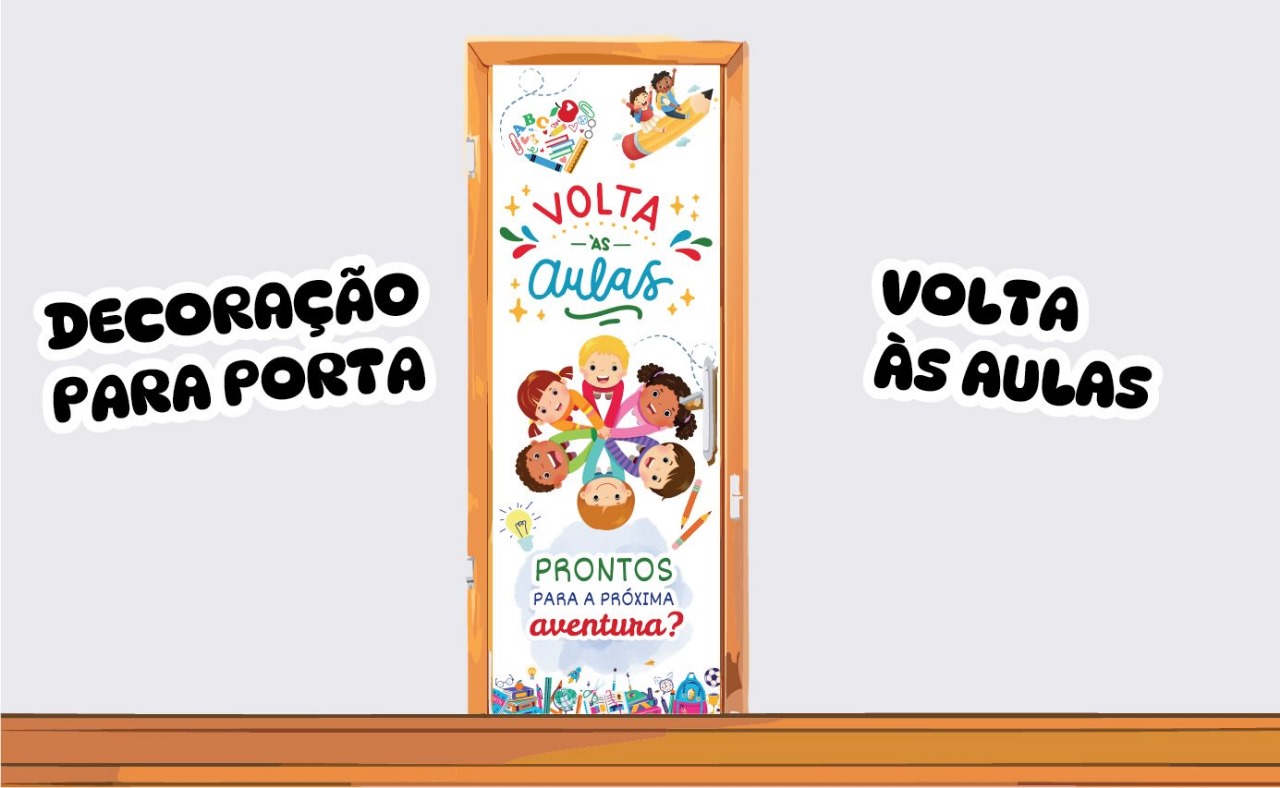 Imagem de Decoração de Volta às Aulas para Porta de Sala de Aula