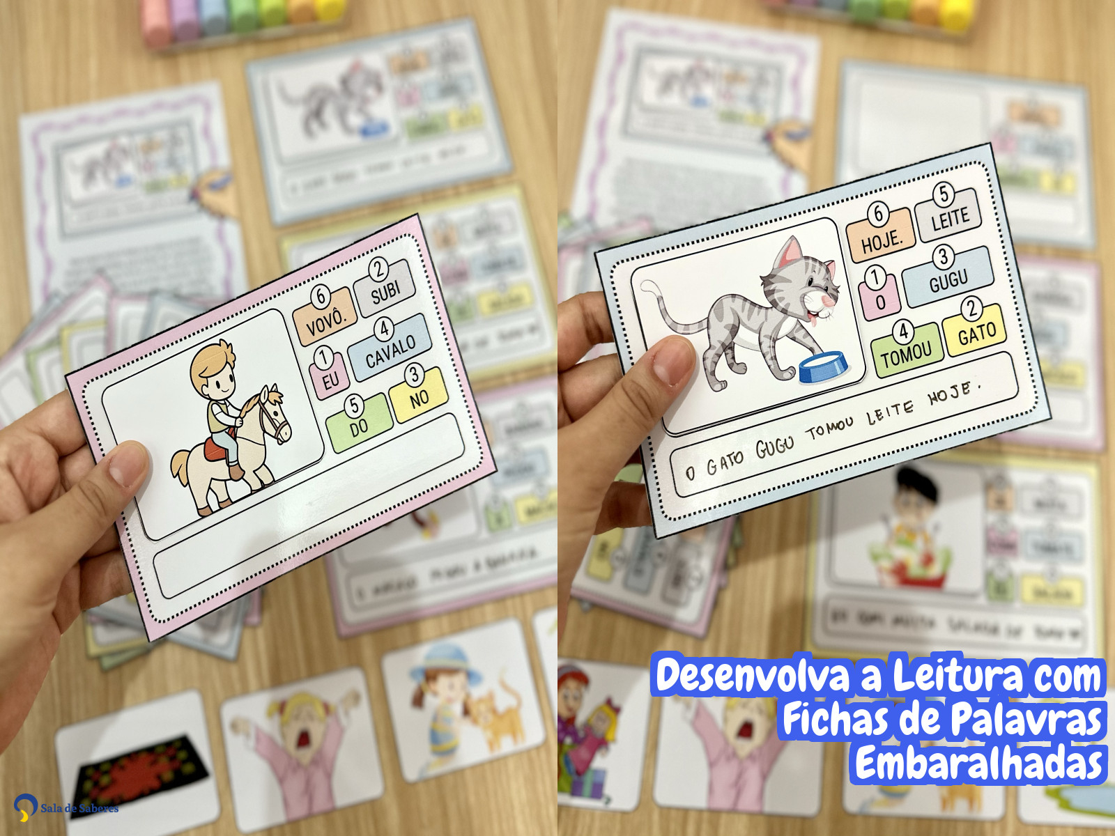 Preview de Frases com Fichas de Palavras Embaralhadas