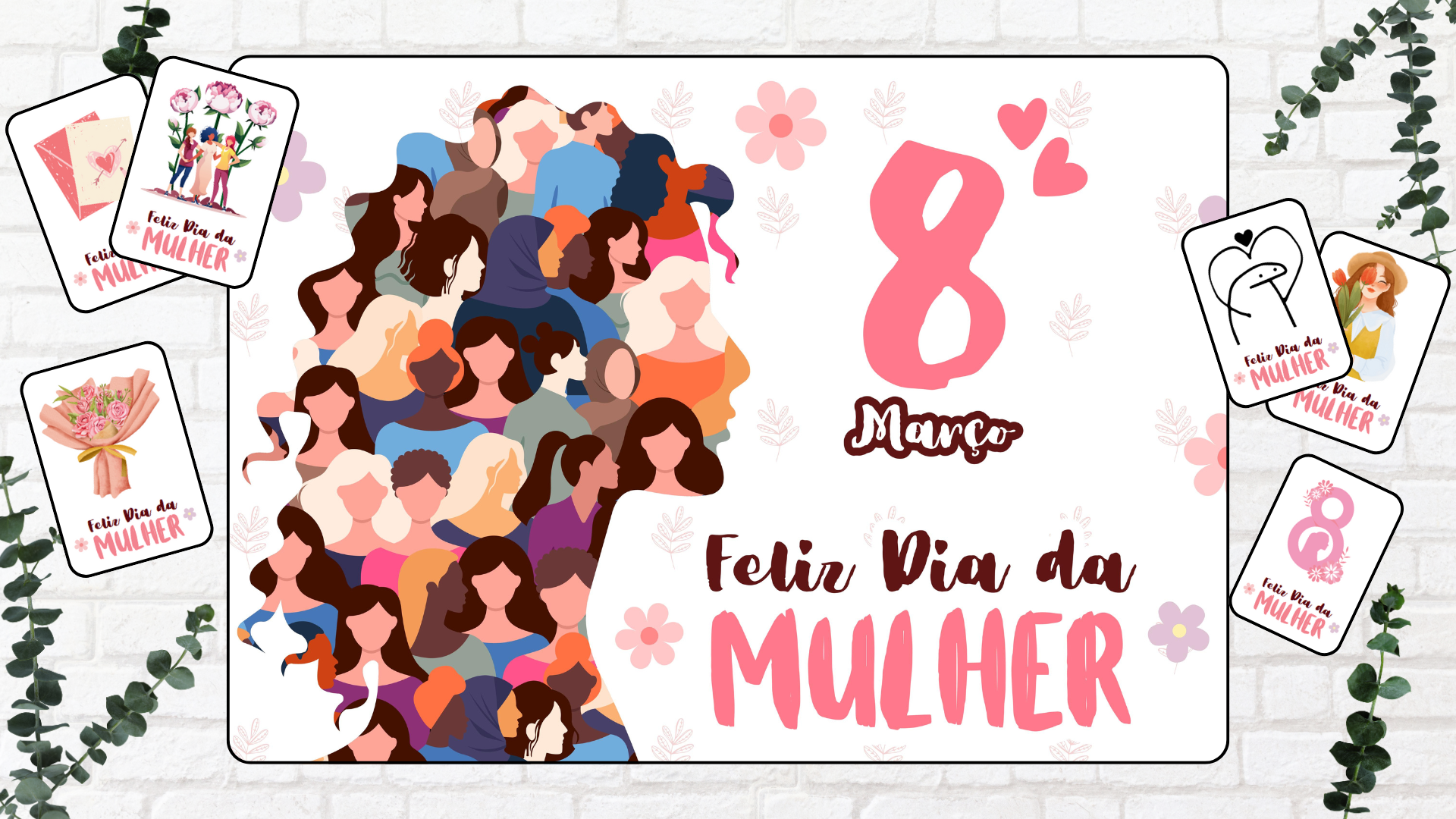 Imagem de Painel Dia Internacional da Mulher + Modelos de Cartões