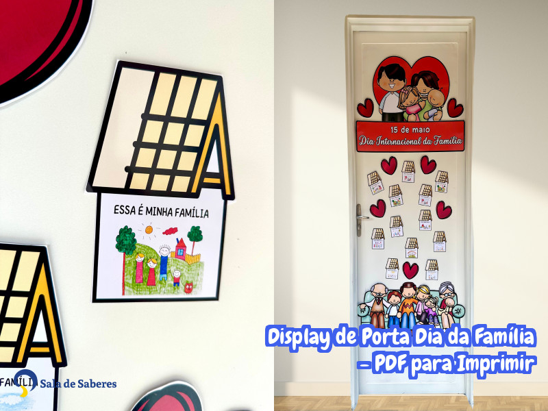 Imagem de Display de Porta Dia da Família - PDF para Imprimir