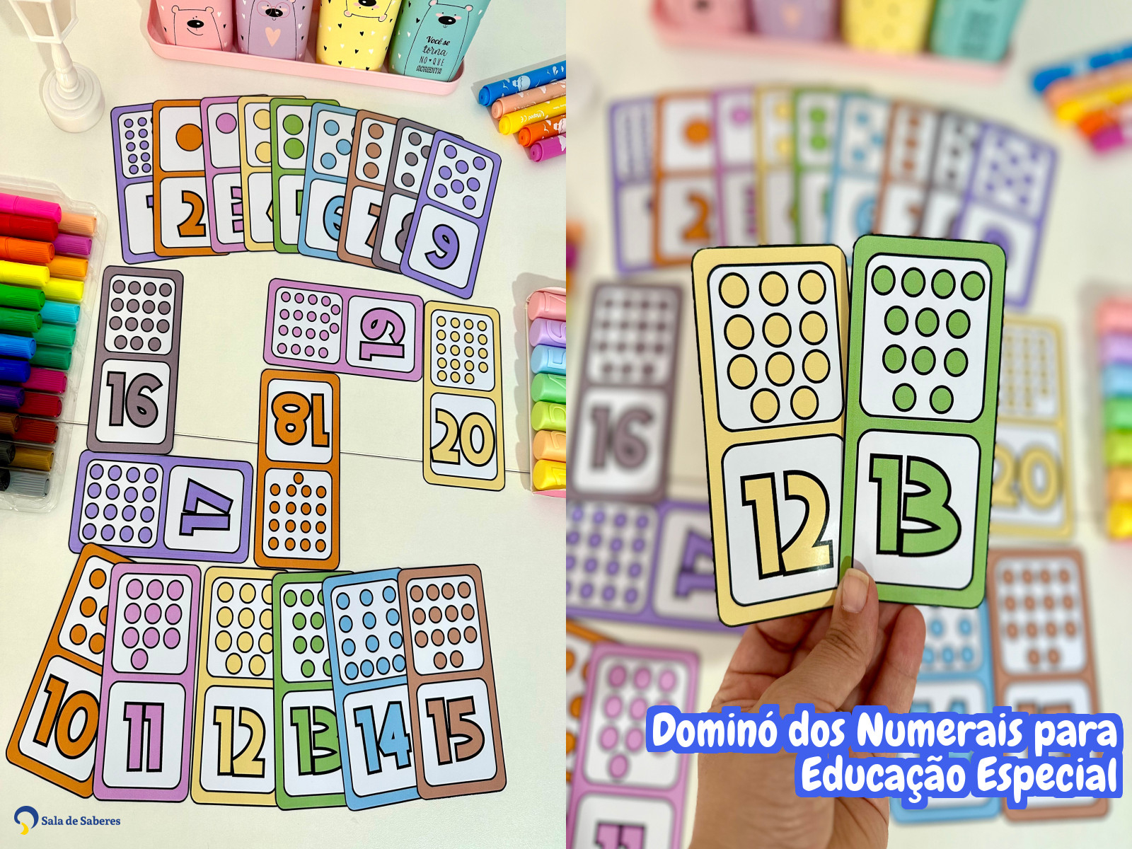 Preview de Dominó dos Numerais para Educação Especial