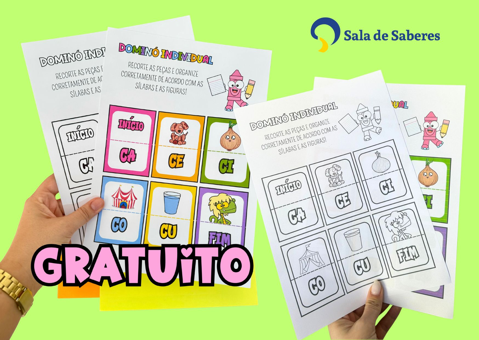 Preview de Atividade Educativa: Dominó da Família Silábica da Letra C