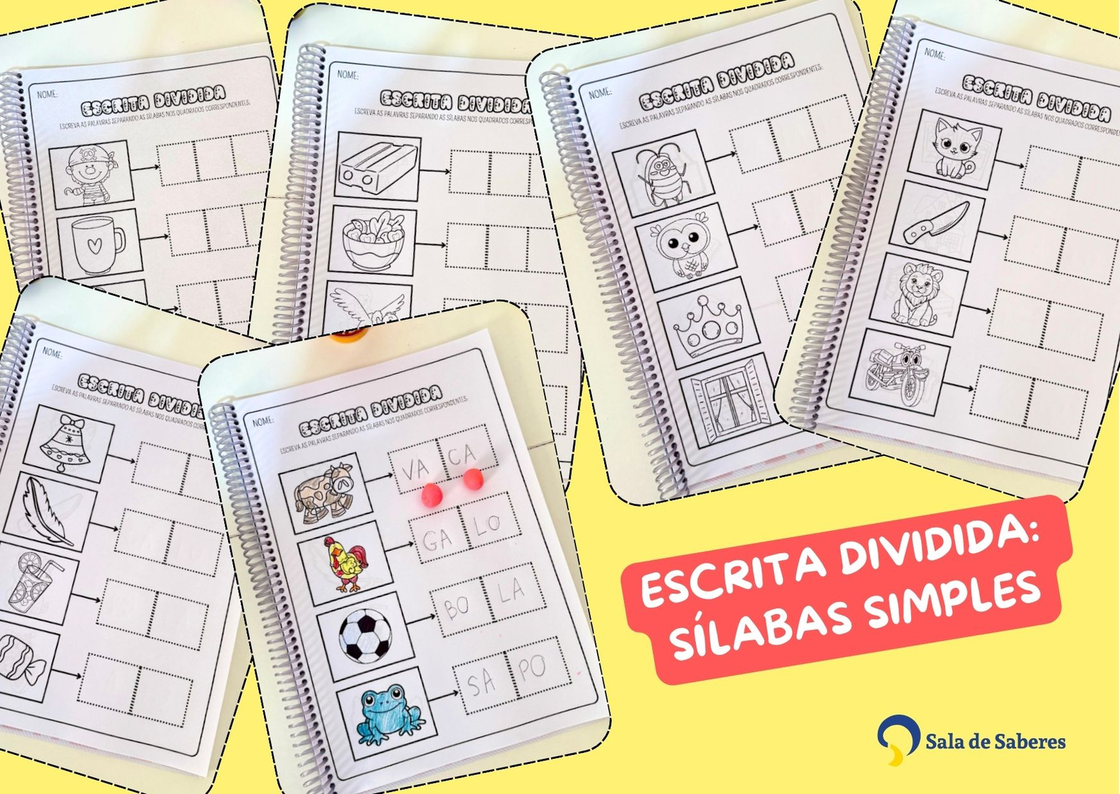 Preview de Apostila de Escrita Dividida – Sílabas Simples