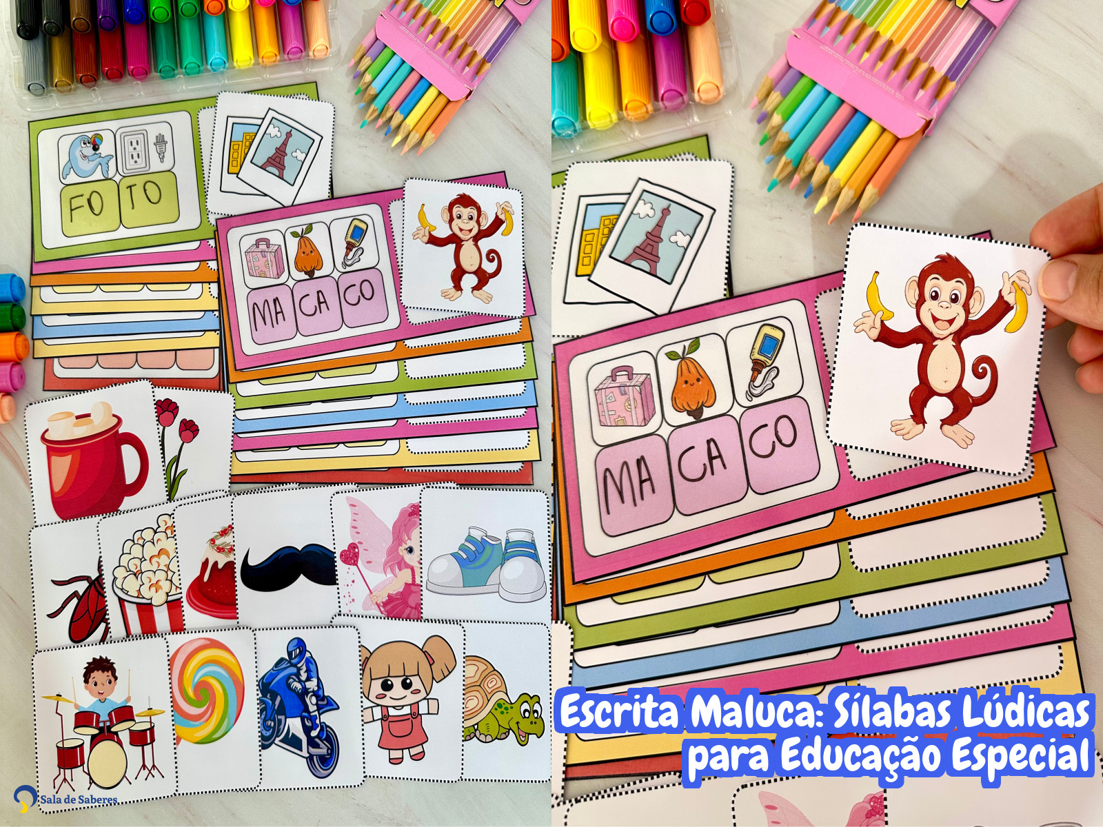 Preview de Escrita Maluca: Sílabas Lúdicas para Educação Especial