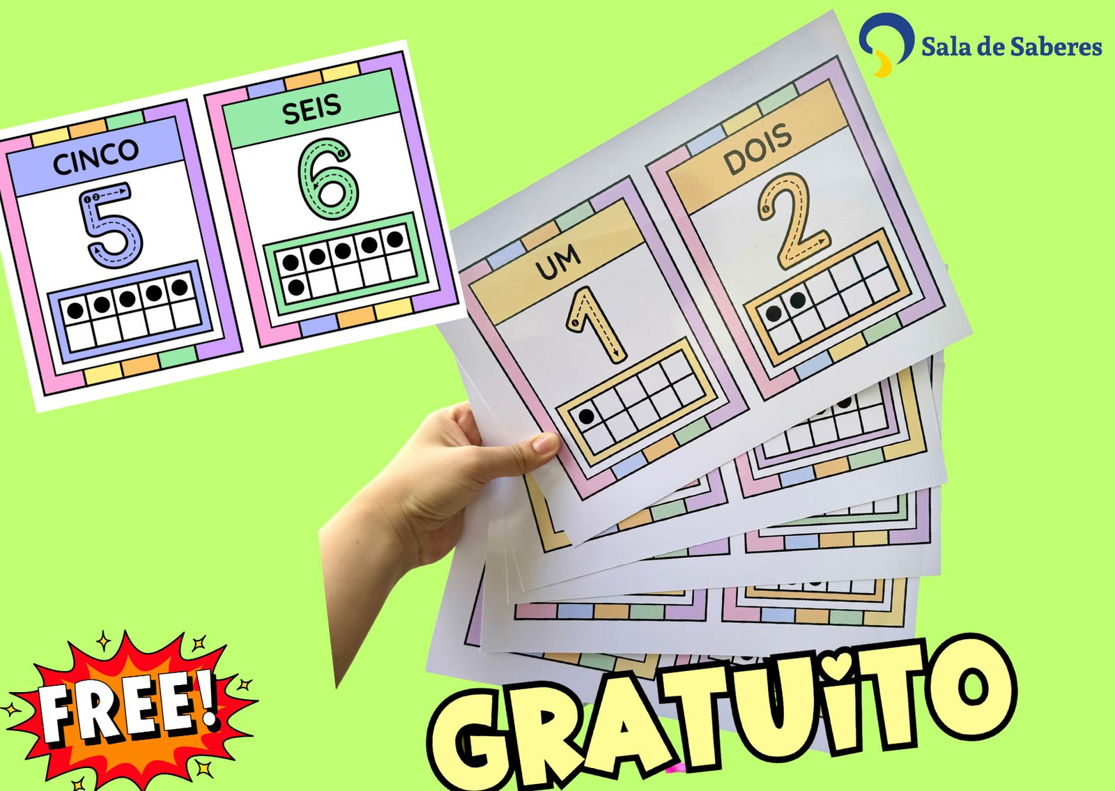 Imagem de Material Completo e Ilustrado com os Números de 1 a 10