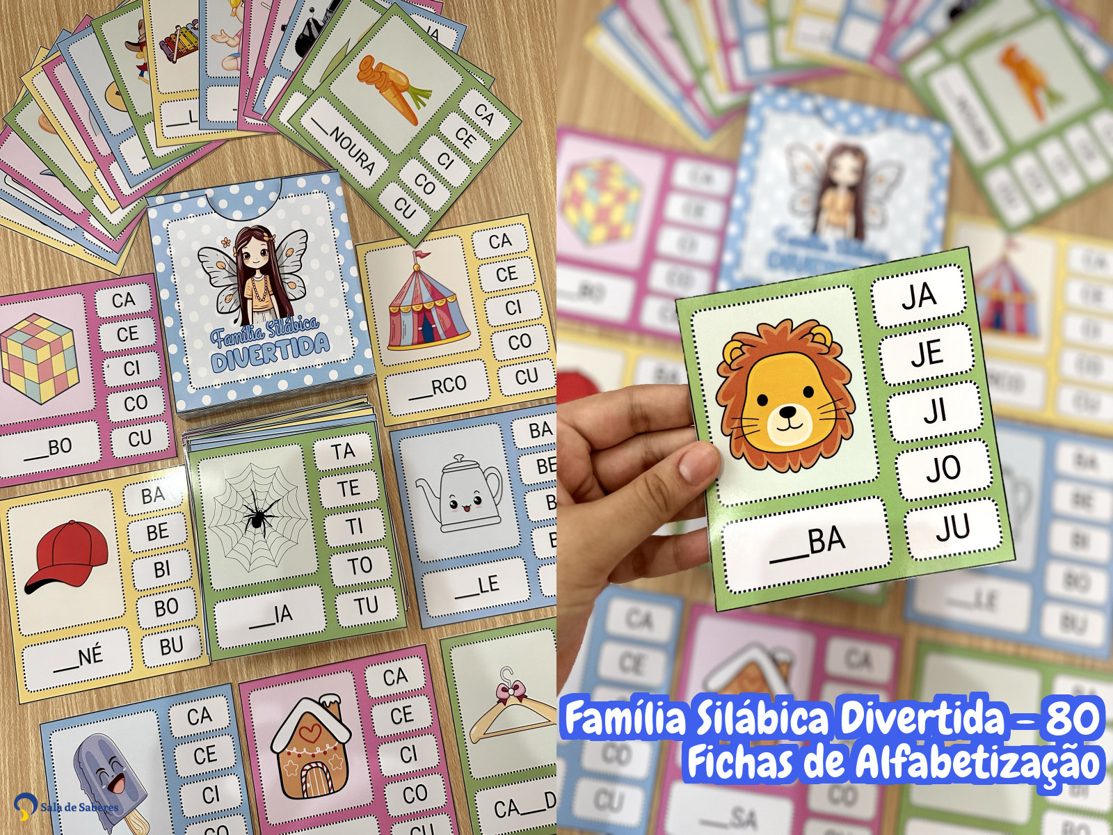 Preview de Família Silábica Divertida - 80 Fichas de Alfabetização