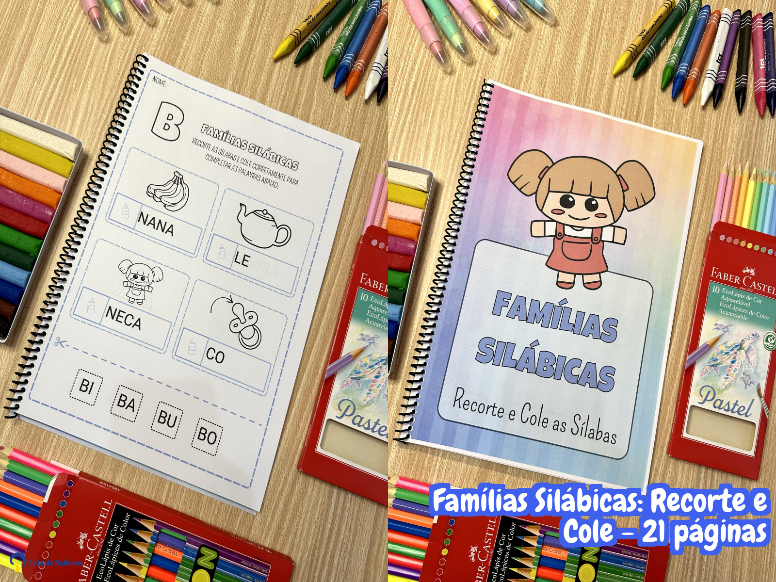 Preview de Famílias Silábicas: Recorte e Cole as Sílabas