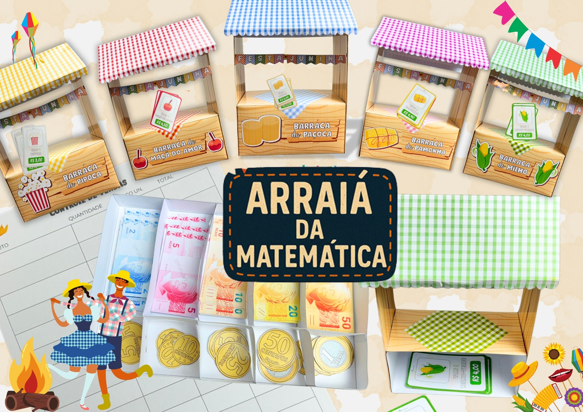 Imagem de Arraiá da Matemática - Atividade Didática Tema Festa Junina