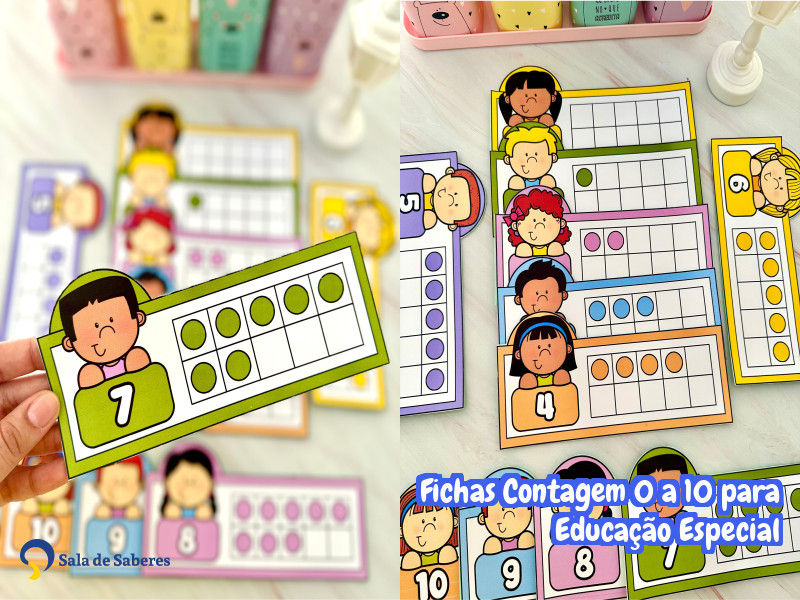 Imagem de Fichas Contagem 0 a 10 para Educação Especial