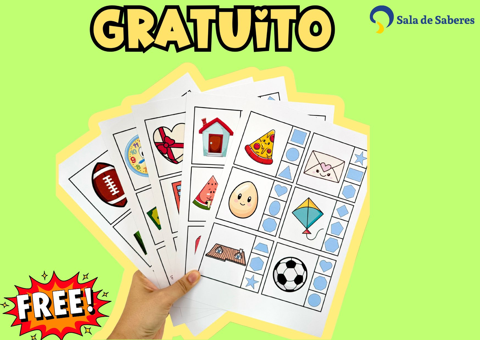 Preview de Fichas Lúdicas de Identificação de Formas Geométricas