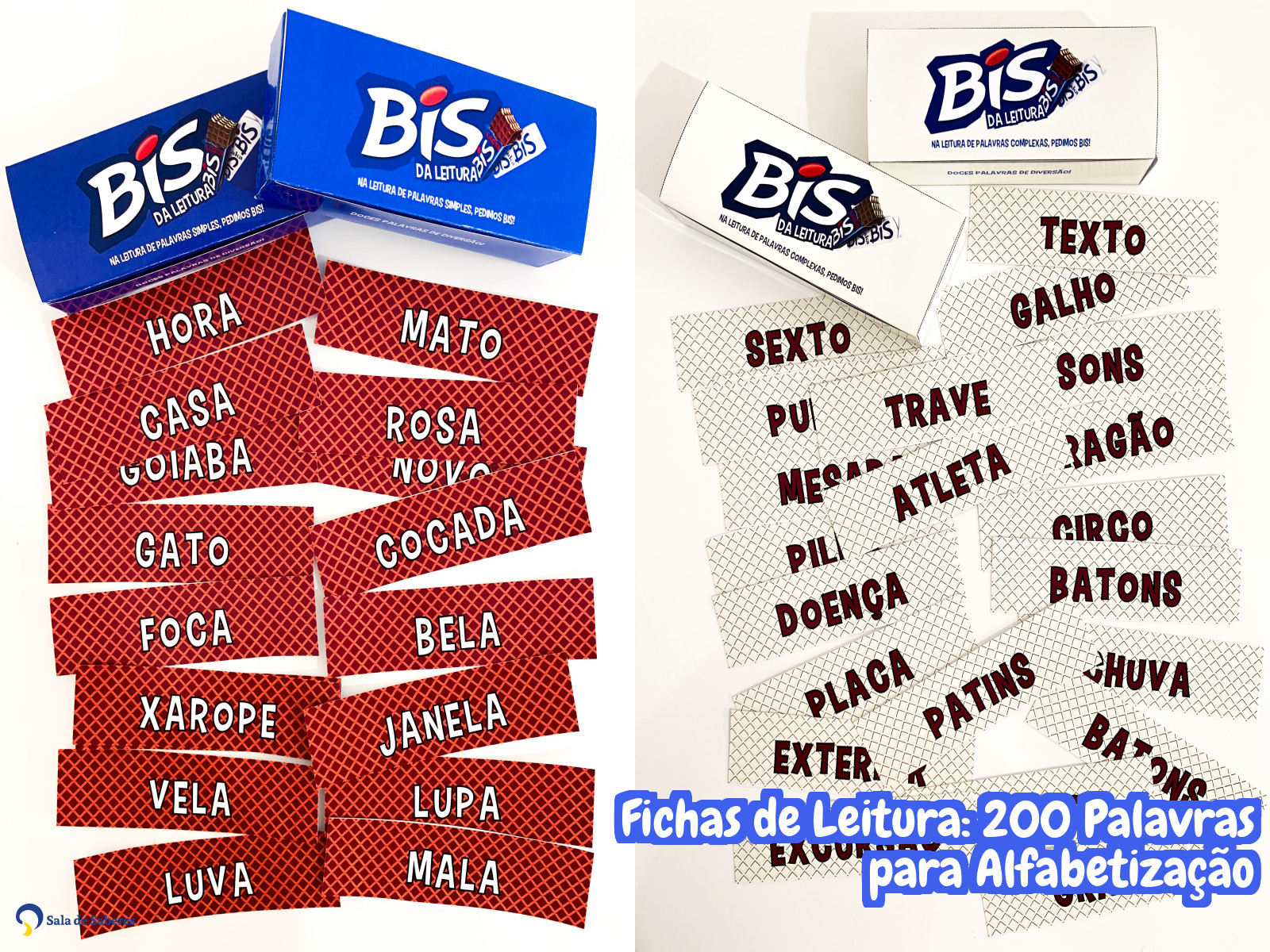 Preview de Bis da Leitura: 200 Fichas com Palavras para Alfabetização