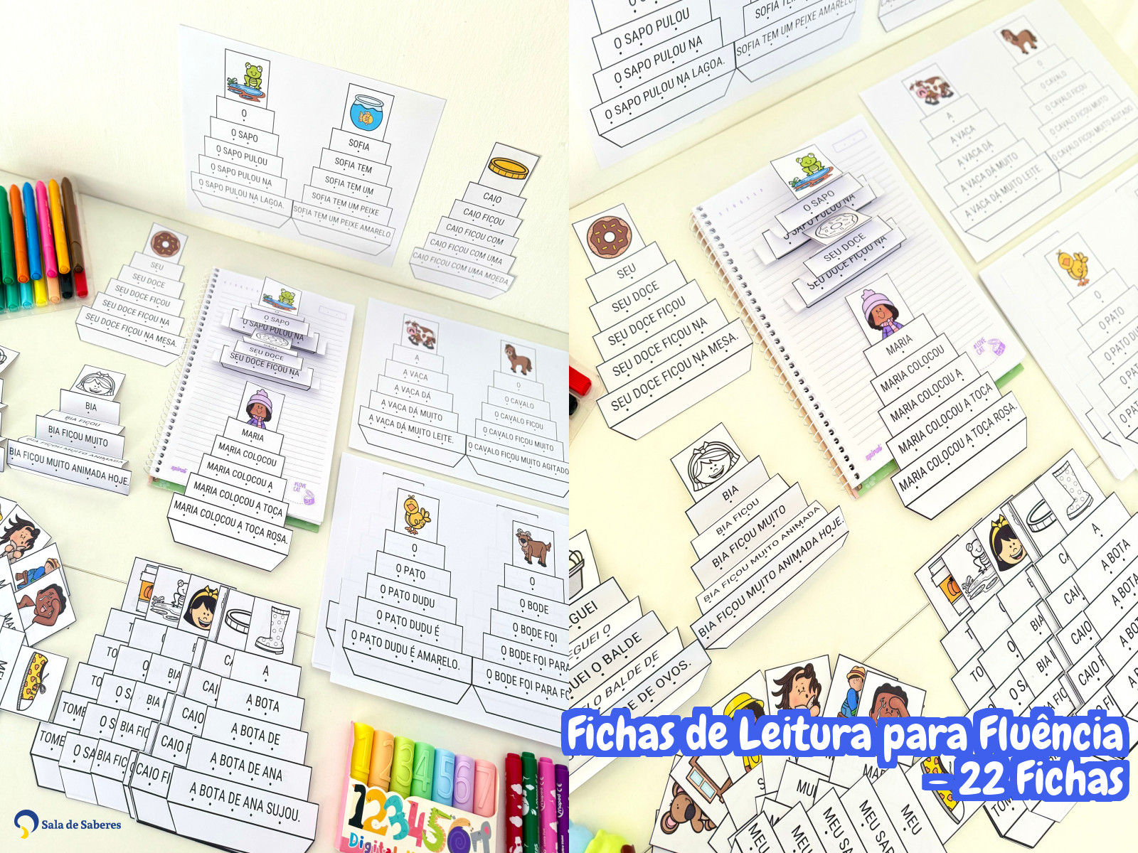 Preview de Fichas de Leitura para Fluência - 22 Fichas