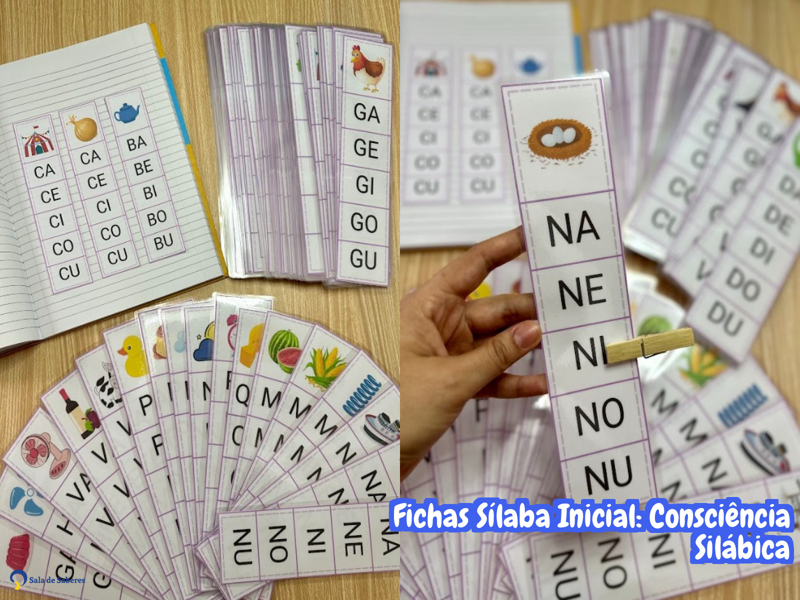 Preview de Fichas Sílaba Inicial: Consciência Silábica