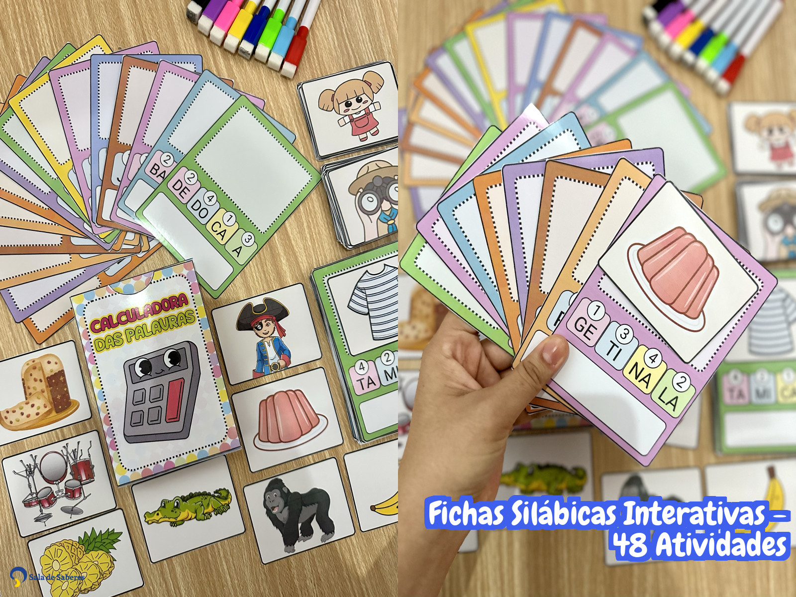 Preview de Fichas Silábicas Interativas - 48 Atividades