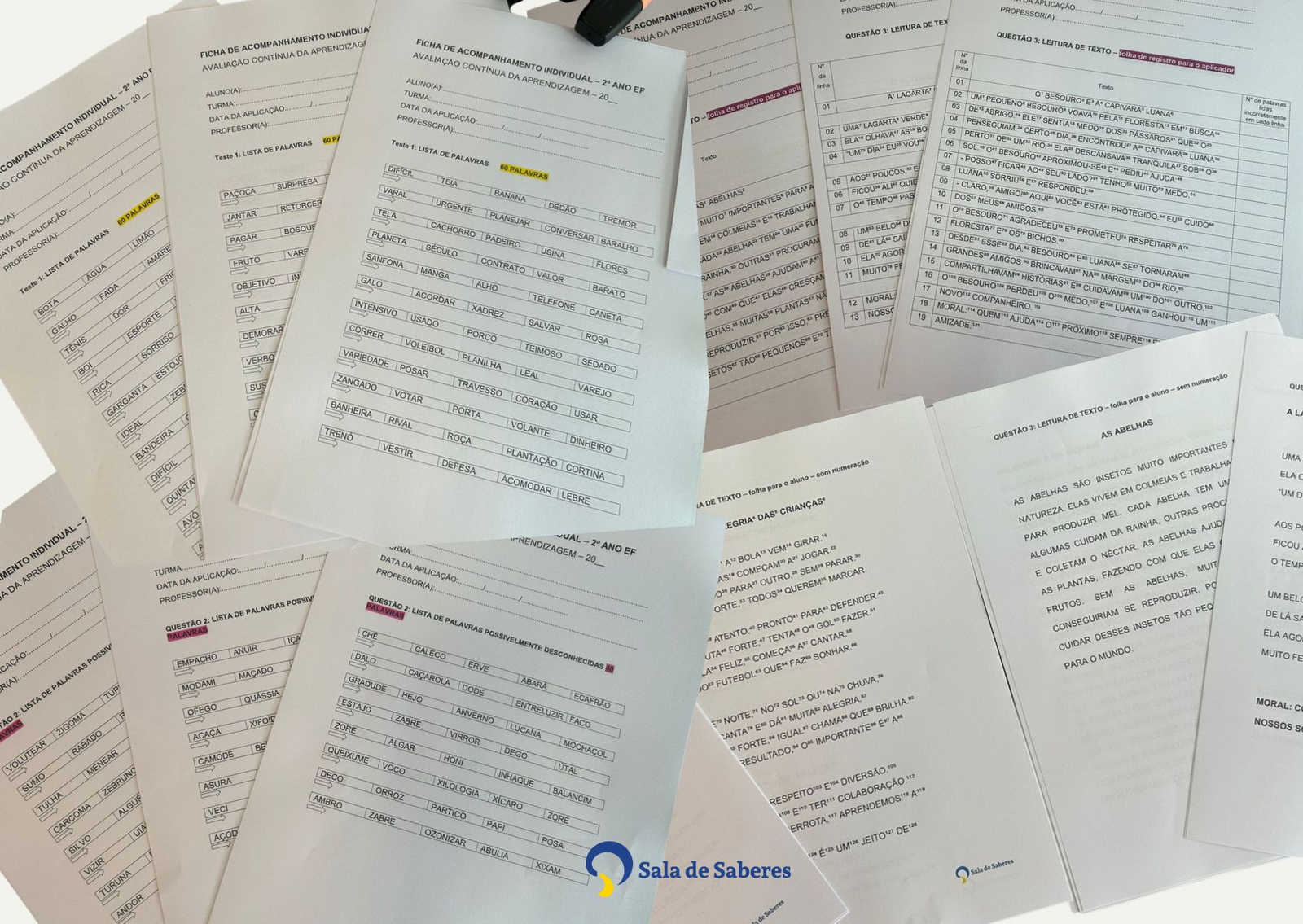 Imagem de Avaliação de Fluência Leitora 2º Ano - Fichas 1 Minuto