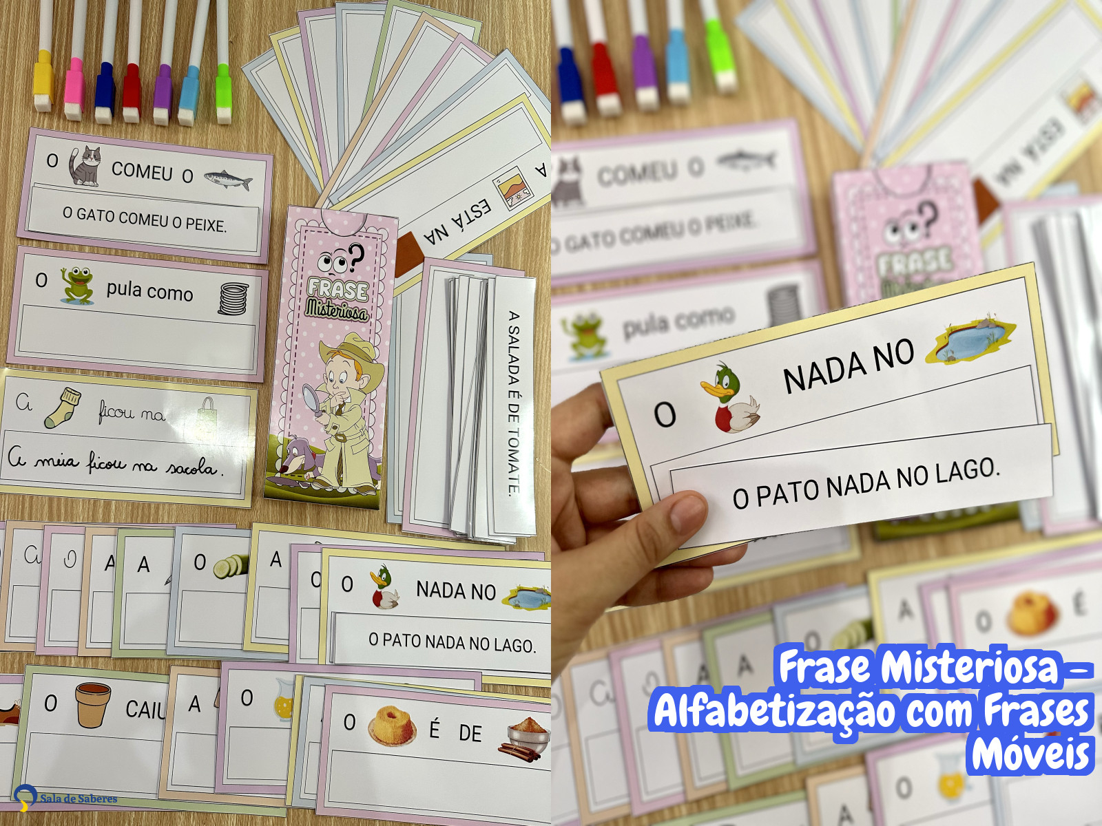 Preview de Frase Misteriosa - Alfabetização com Frases Móveis