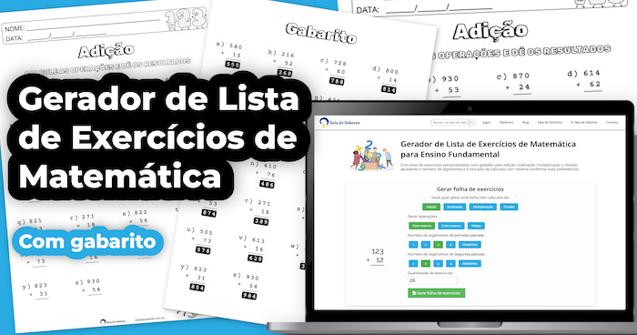 Preview de Transforme suas aulas de Matemática com o Gerador de Exercícios