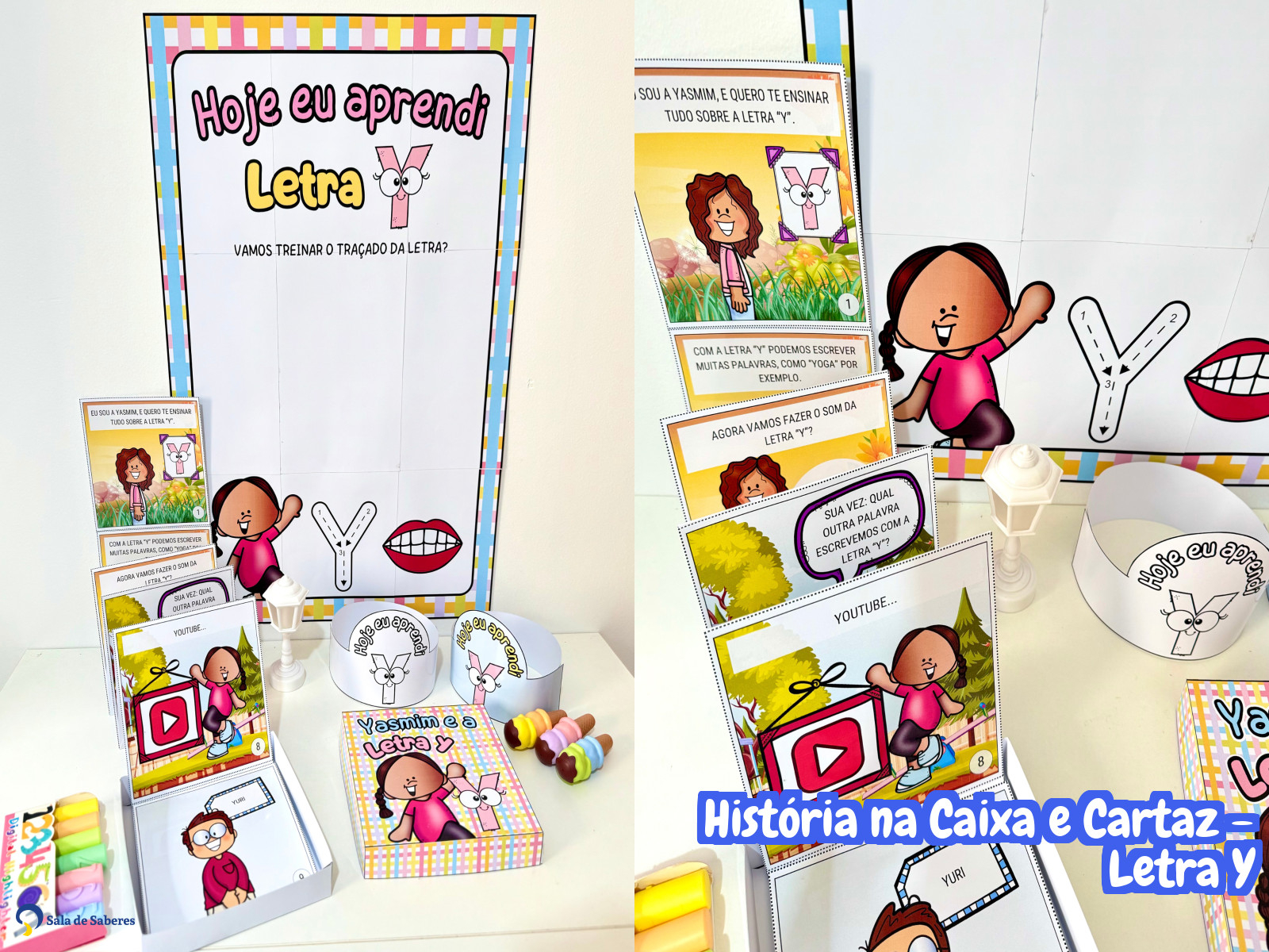 Preview de História na Caixa e Cartaz - Letra Y