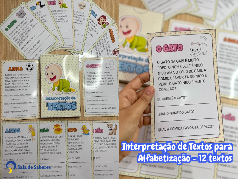 Imagem de Interpretação de Textos para Alfabetização - 12 textos