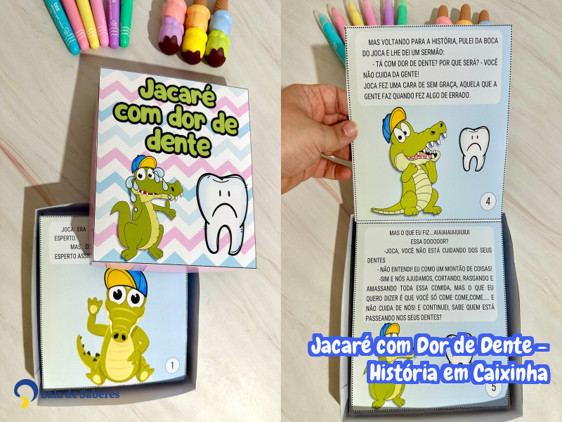 Imagem de Jacaré com Dor de Dente - História em Caixinha