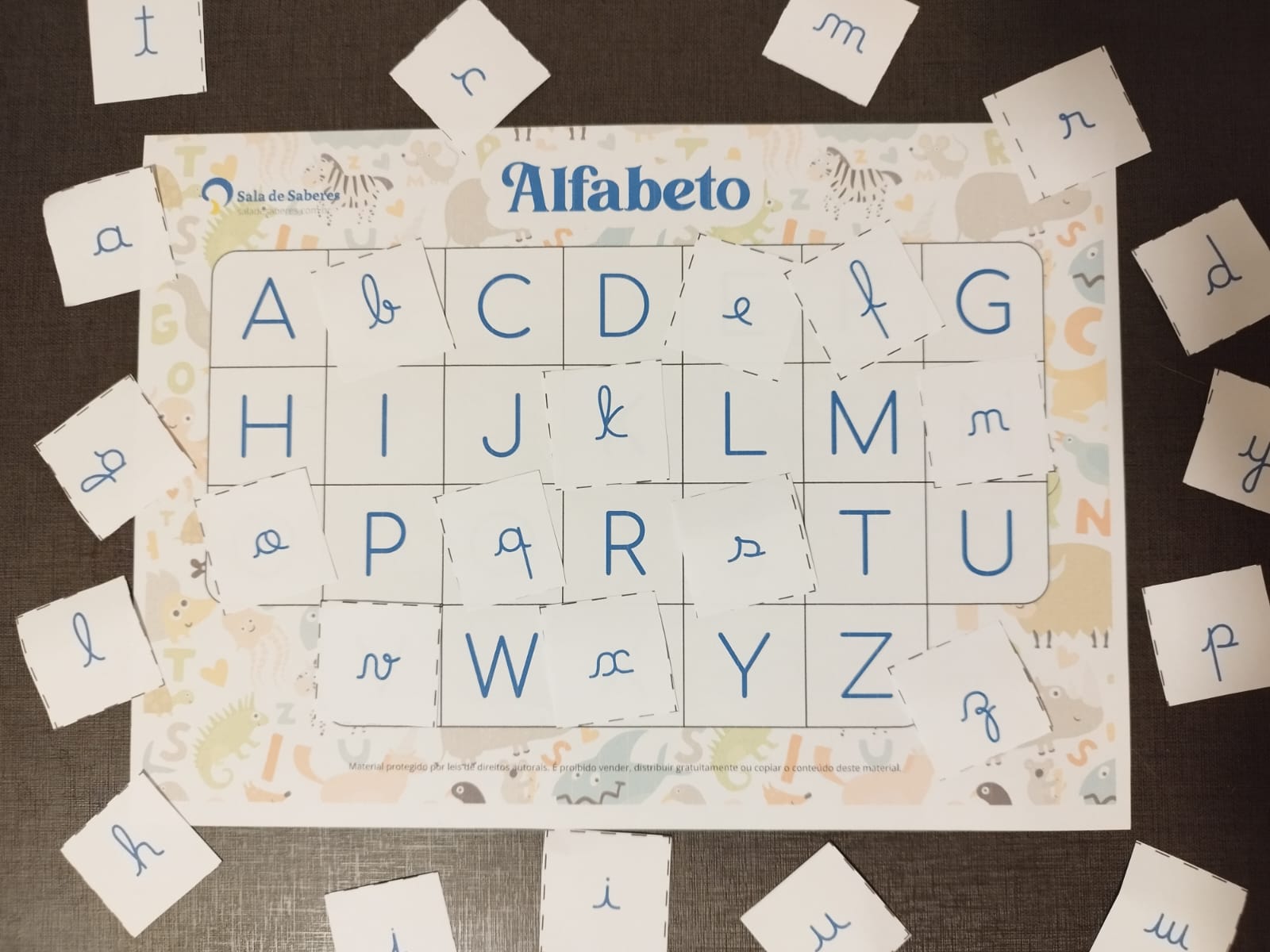 Recurso para Alfabetização com 4 Tipos de Letras do Alfabeto