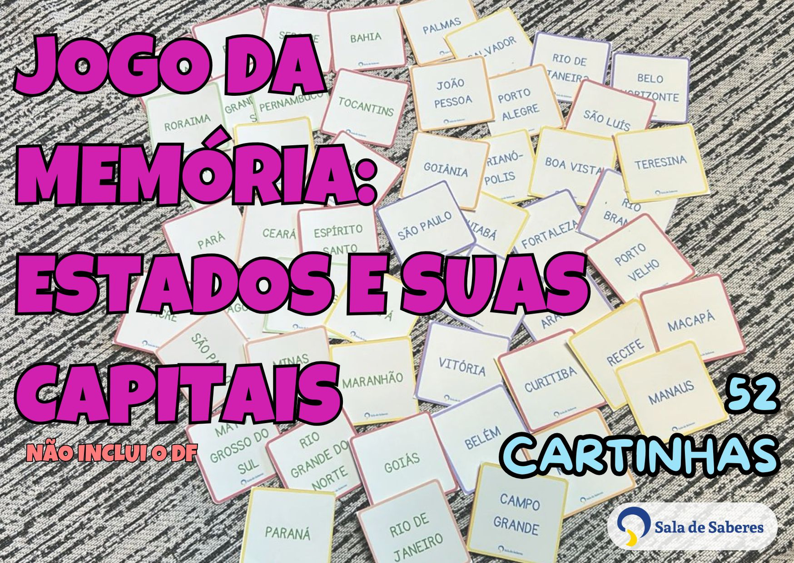 Imagem de Jogo da Memória: Estados do Brasil e suas Capitais