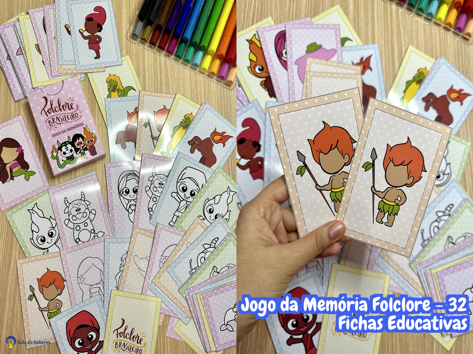 Preview de Jogo da Memória Folclore - 32 Fichas Educativas