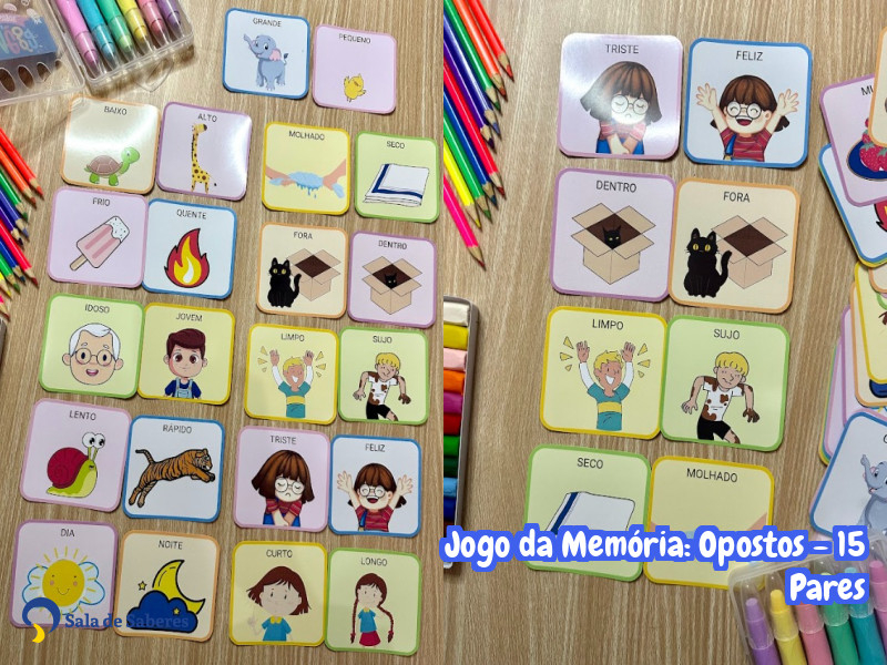 Imagem de Jogo da Memória: Opostos - 15 Pares