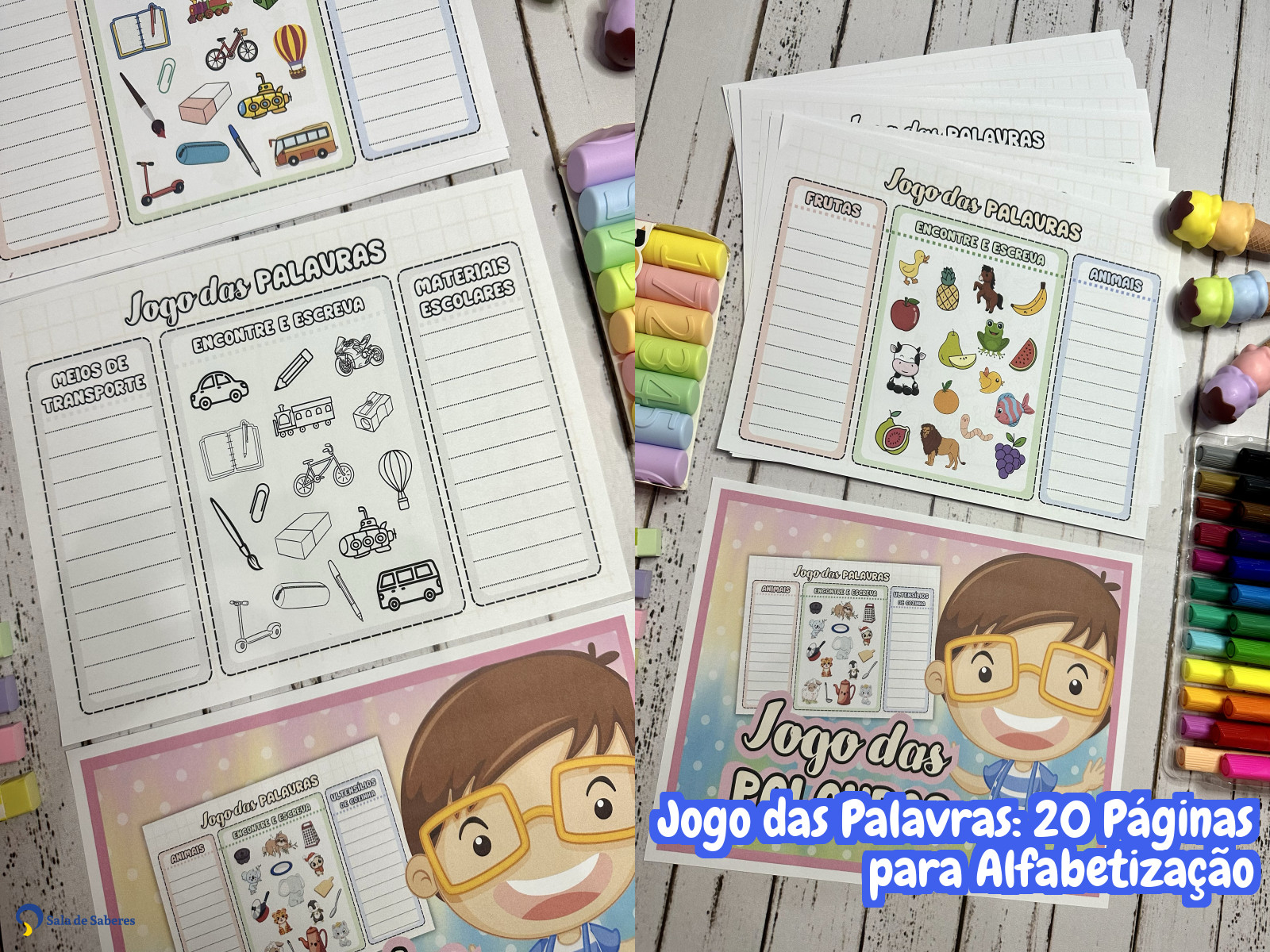 Preview de Ditado Ilustrado: 20 Páginas para Alfabetização