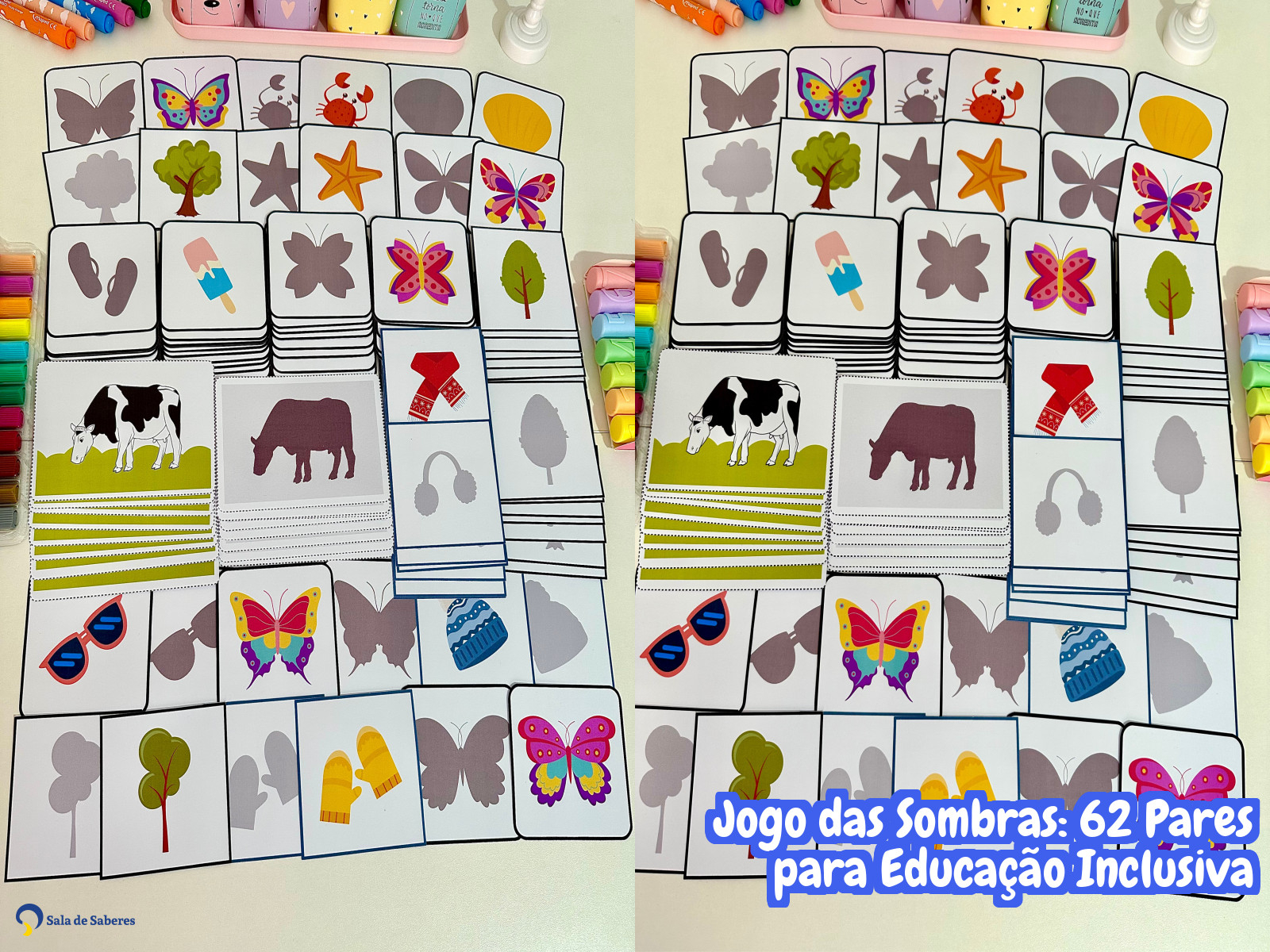 Preview de Jogo das Sombras: 62 Pares para Educação Inclusiva