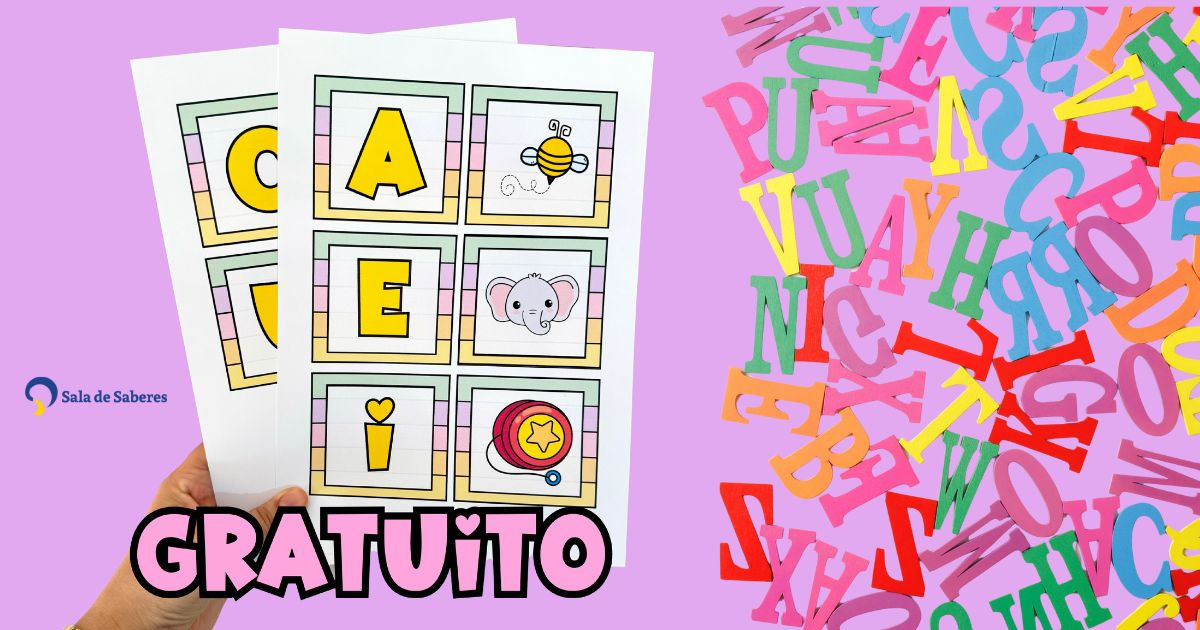 Imagem de Jogo das Vogais - Recurso Visual para Alfabetização Inicial