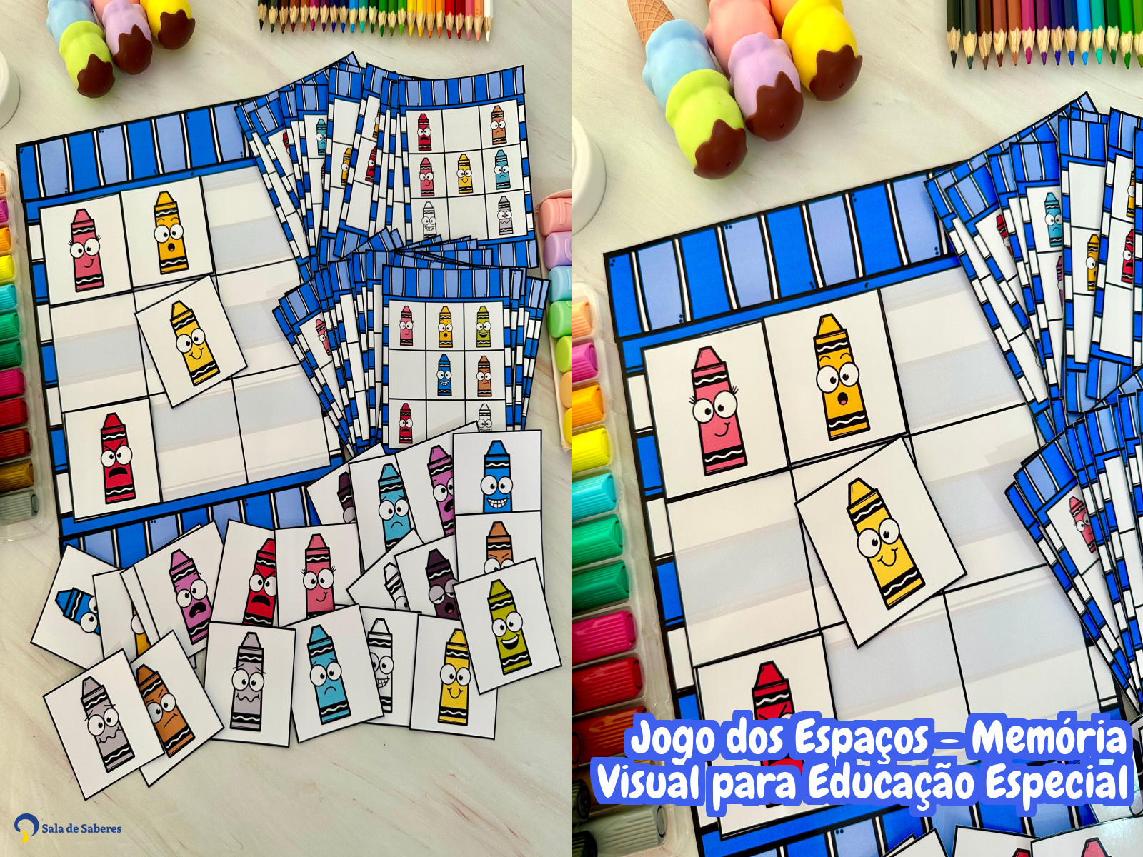 Preview de Jogo dos Espaços - Memória Visual para Educação Especial