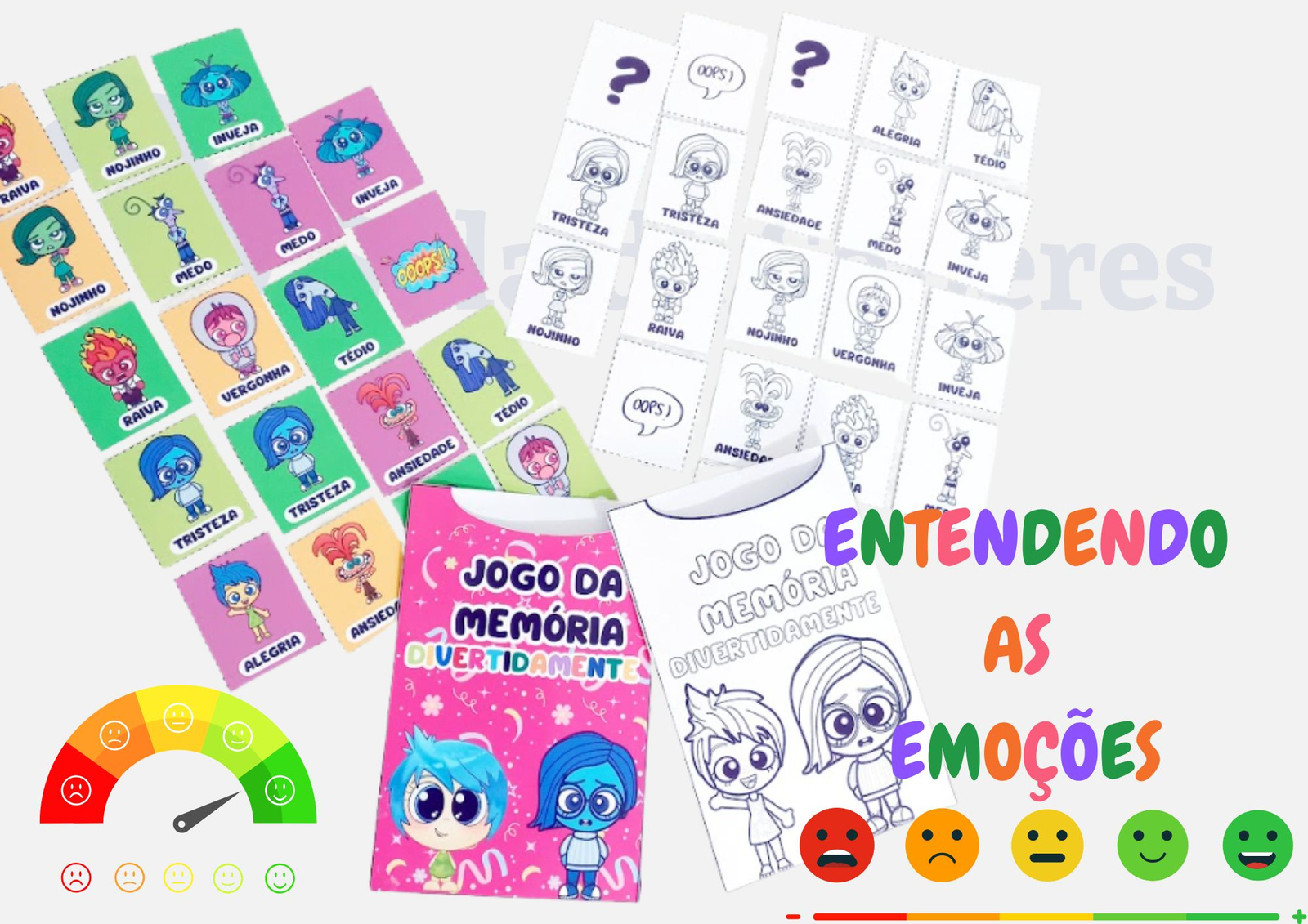 Preview de Jogo da Memória Emocional - Tema Divertidamente