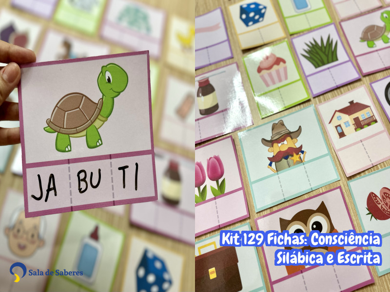 Imagem de Kit 129 Fichas: Consciência Silábica e Escrita
