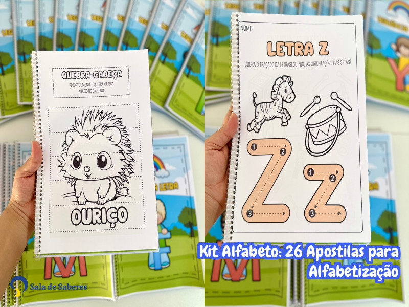 Imagem de Kit Alfabeto: 26 Apostilas para Alfabetização