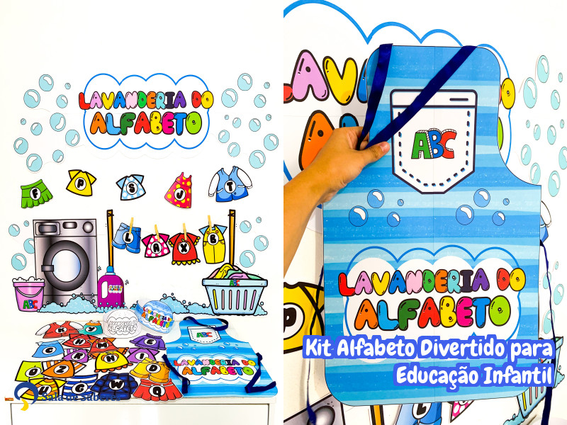 Imagem de Kit Lavanderia do Alfabeto para Educação Infantil