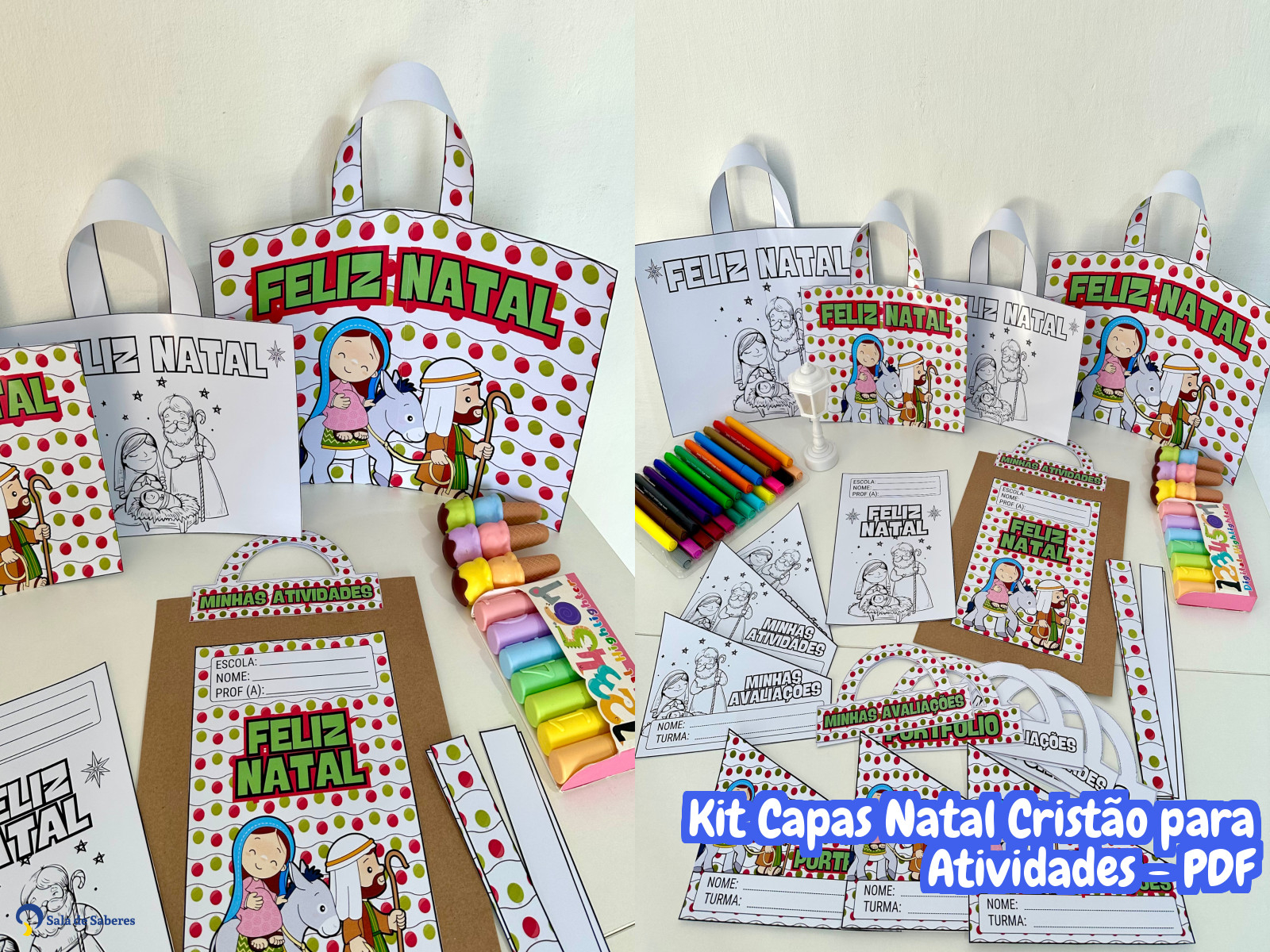 Preview de Kit Capas Natal Cristão para Atividades - PDF