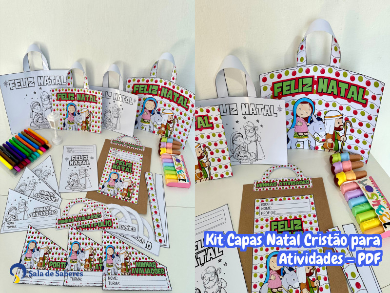 Imagem de Kit Capas Natal Cristão para Atividades - PDF