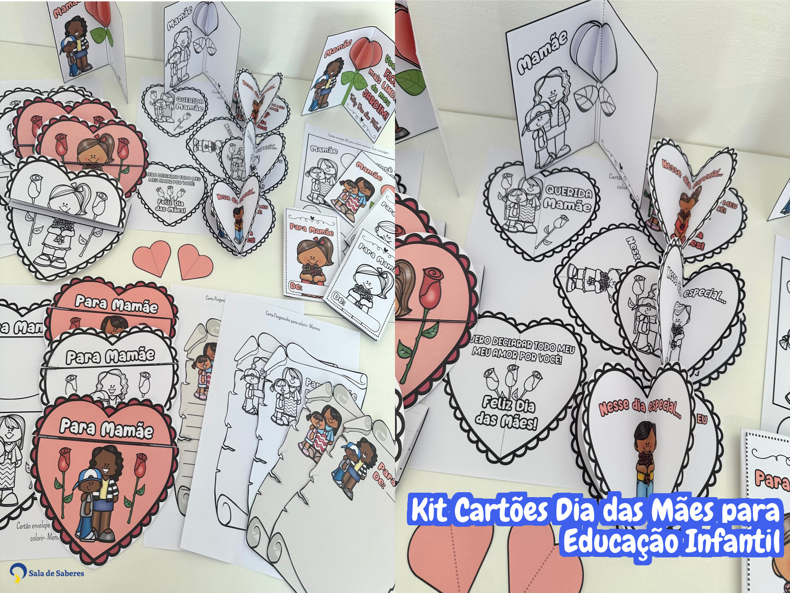 Preview de Kit Cartões Dia das Mães para Educação Infantil